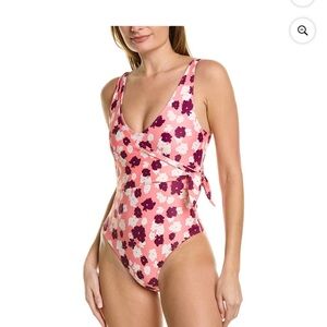 Tanya Taylor Kelly Wrap One Piece Swimsuit size XS